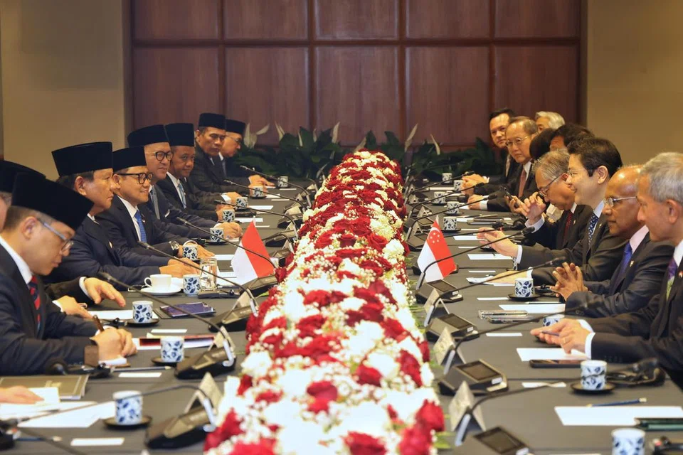Mesyuarat delegasi antara Singapura dengan Indonesia di Parlimen pada 16 Jun. 