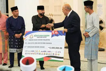 Malaysia, Johor, Palestin, Palestine, Tabung Kasih Johor-Palestin, Tunku Mahkota Ismail Sultan Ibrahim, Walid Abu Ali