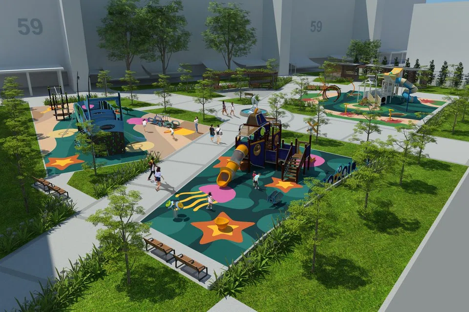 Taman permainan air tema pantai baru dengan zon flying fox juga akan dibina di bidang tanah kosong di sebelah Blok 57 Marine Terrace, bersebelahan stesen MRT Marine Terrace.