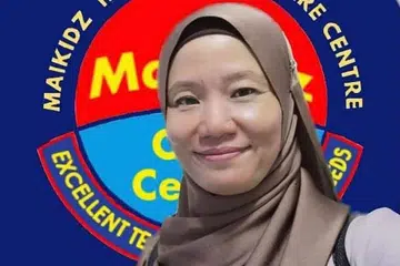 DIBERKAS: Sharifah Mazlan (atas) diberkas kerana aniaya kanak-kanak berkeperluan khas dalam jagaannya. - Foto-foto FACEBOOK