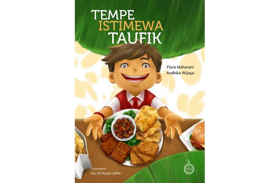 Buku, ‘Tempe Istimewa Taufik’, karya asal Flora Maharani, dan menyentuh tentang topik makanan dan nutrisi. 
