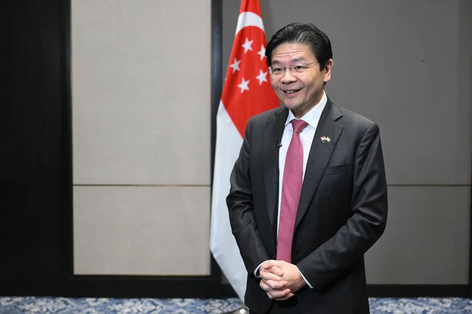 Perdana Menteri, Encik Lawrence Wong, berucap kepada media Singapura di Hotel Taj Mahal, New Delhi, dalam satu temu bual ringkas pada hari terakhir lawatan rasminya ke India yang berlangsung dari 2 hingga 4 September.