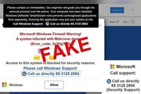 Singapura, Microsoft, penipuan, scam, menyamar, impersonation, SPF, CSA