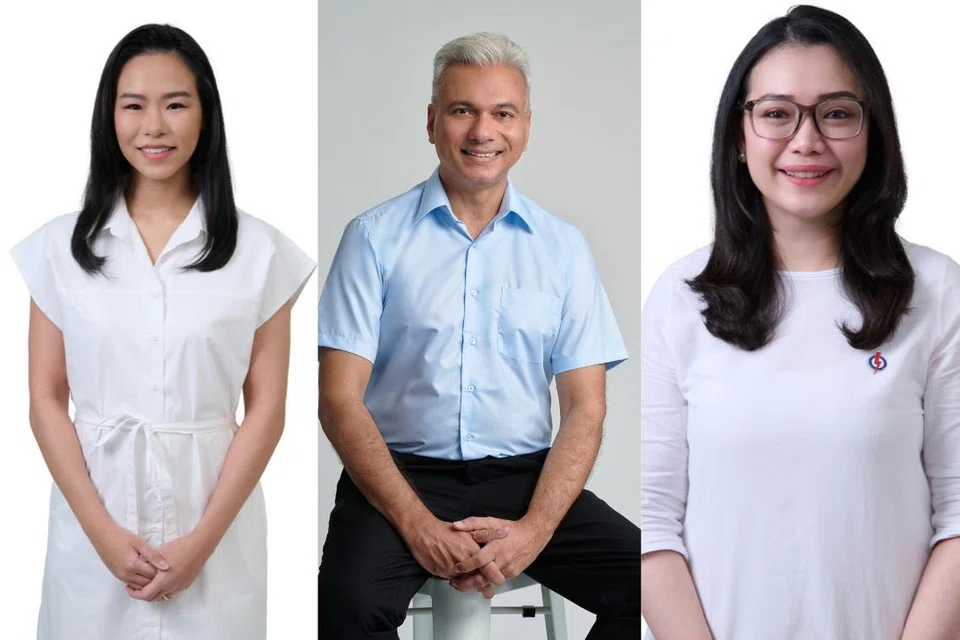 Keupayaan bertutur dalam bahasa selain Inggeris dan bahasa ibunda masing-masing merupakan salah satu sandaran (dari kiri) Cik Bernadette Giam, Encik Harpreet Singh dan Cik Hazlina Halim, dalam mendekati penduduk daripada kaum berbeza.