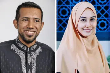 KONGSI ILMU: Asatizah tempatan, pendakwah bebas Ustaz Khalid Rafi (kiri) dan pegawai dakwah Masjid Assyakirin, Ustazah Unaisah Adam (kanan), bakal berkongsi ilmu bagaimana seseorang dapat memaksimumkan peluang bagi meraih manfaat terbesar dalam Ramadan nanti. - Foto-foto ADIL