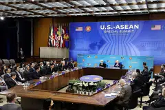 DISAMBUT BAIK: Pujian kepada Washington kerana sidang puncak Asean-AS berjalan lancar dan menggariskan komitmen Amerika terhadap rantau itu, sedang persaingan dari China terus meningkat. - Foto ZAOBAO