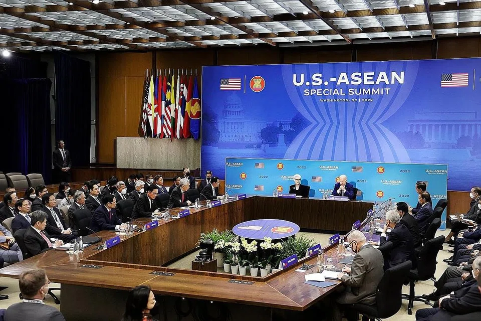 DISAMBUT BAIK: Pujian kepada Washington kerana sidang puncak Asean-AS berjalan lancar dan menggariskan komitmen Amerika terhadap rantau itu, sedang persaingan dari China terus meningkat. - Foto ZAOBAO
