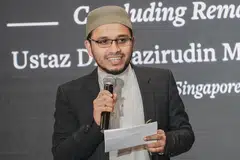 DR NAZIRUDIN MOHD NASIR: Turut meluahkan penghargaan kepada mereka yang hadir, serta mereka yang menjayakan persidangan tersebut. - Foto BM oleh NUR DIYANA TAHA