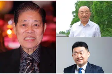 Hartawan cat, Encik Goh Cheng Liang (kiri), pengasas syarikat peranti perubatan, Encik Li Xiting (kanan, di atas) dan jutawan teknologi, Encik Forrest Li, masing-masing menduduki tiga tangga teratas dalam senarai individu paling kaya Singapore Forbes.