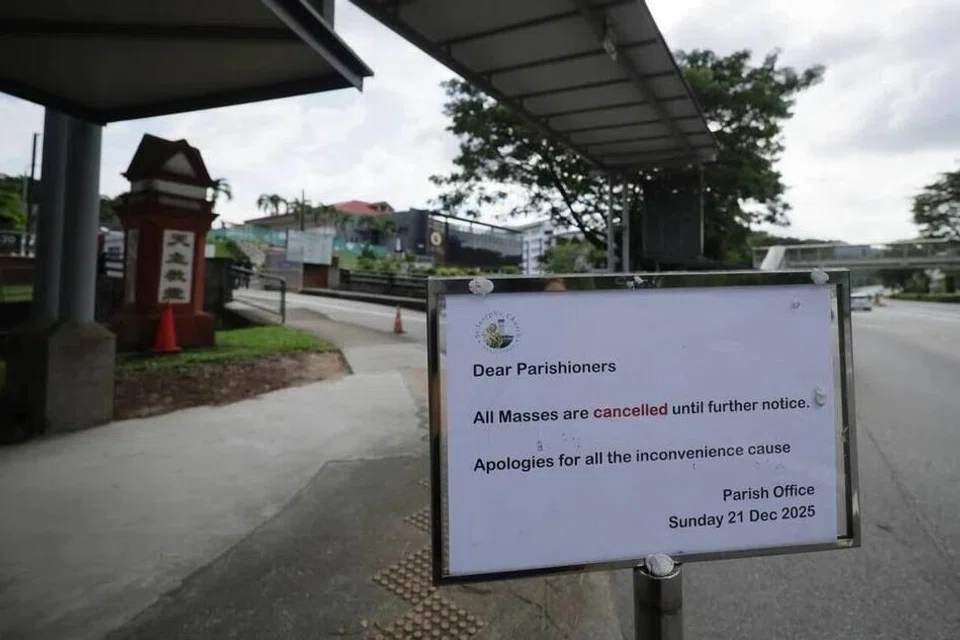 Perkhidmatan misa (upacara keagamaan) pada 21 Disember di Gereja St Joseph telah dibatalkan buat masa kini.