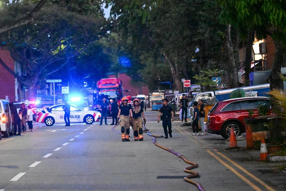 Kebakaran, bangunan perindustrian Eunos, SCDF