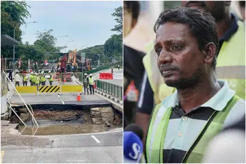 Lubang benam,  Tg Katong Rd, selamatkan pemandu