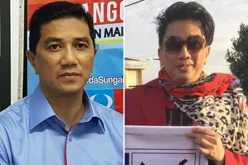 DAPAT PERHATIAN MELUAS: Menteri Besar Selangor, Datuk Seri Mohamed Azmin Ali (kiri) yang akan berdepan dengan adiknya, selebriti popular Mohamed Azwan Ali, di kerusi DUN Bukit Antarabangsa, Selangor. - Foto-foto fail 