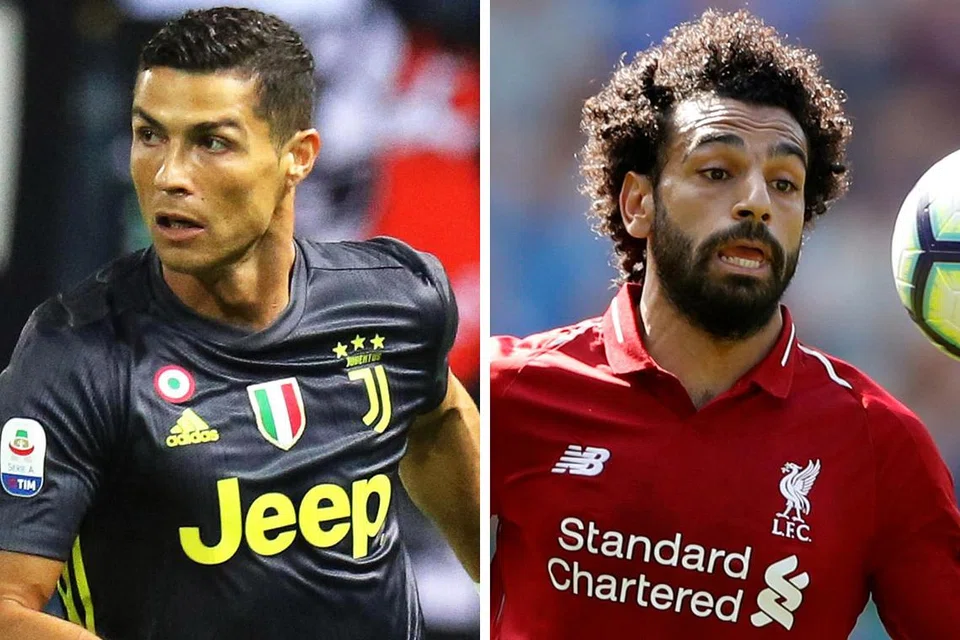 TURUT BERSAING: 'Superstar' Portugal yang kini bermain untuk Juventus, Cristiano Ronaldo (atas, kiri) dan bintang Mesir dan Liverpool, Mohamed Salah (atas, kanan) turut dinamakan dalam senarai akhir tiga pemain bagi anugerah tahun ini. - Foto-foto AFP, REUTERS