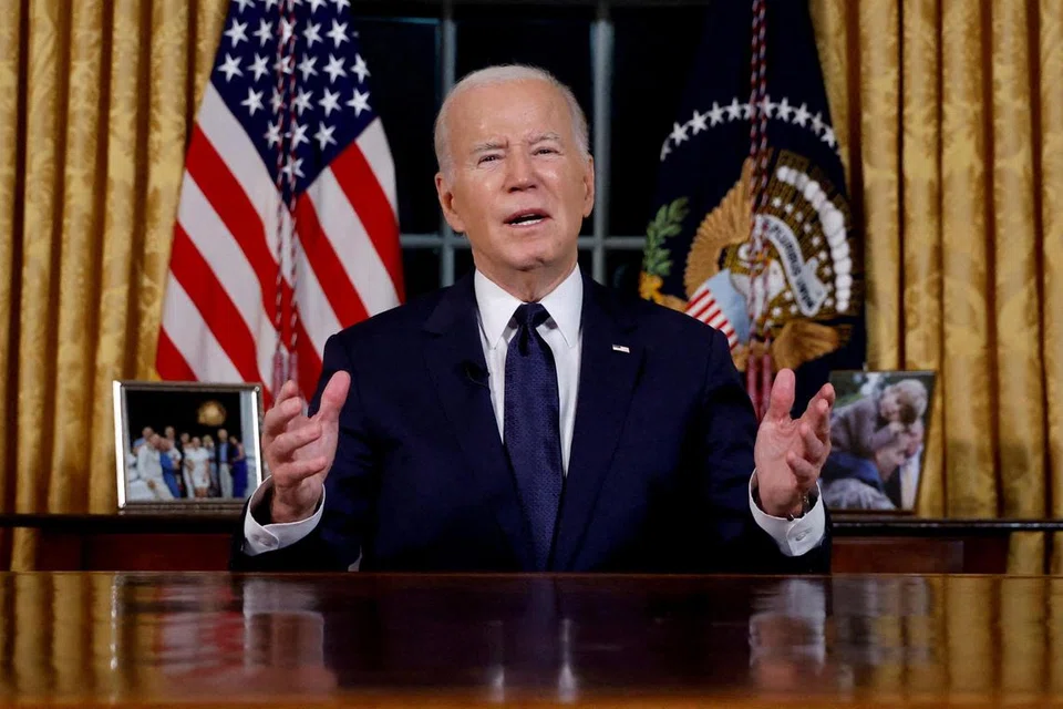 MAMPU MEMIMPIN DUNIA?: Presiden Amerika Syarikat, Encik Joe Biden, menyampaikan ucapan kepada negaranya dari Rumah Putih di Washington pada 19 Oktober lalu. 