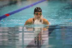 BERAKSI: Perenang Singapura, Sophie Soon, memenangi pingat emas dan mencatat rekod masa terbaru dalam acara wanita 50 meter gaya bebas di Sukan Para Asean (APG) pada Khamis.