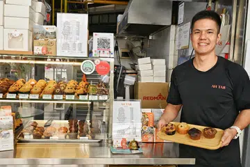 Singapura, Ah Tas Muffins, David Lim, mufin, Pusat Penjaja Serangoon Garden