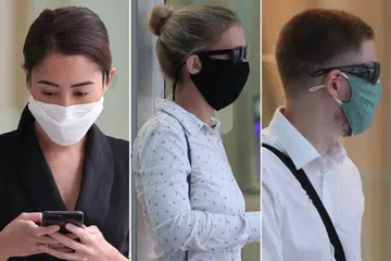 LANGGAR PERATURAN SELAMAT: (Dari kiri) Natalie Joanna Sarkies, Zoe Louise Cronk dan Richard Henri Lagesse antara yang mengaku bersalah di bawah Akta Covid-19 (Langkah-Langkah Sementara). - Foto-foto fail