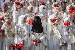 Gaza, Palestine, pengantin, perkahwinan beramai-ramai, Yayasan Bantuan Kemanusiaan Turkey, IHH, Israel, konflik, serangan