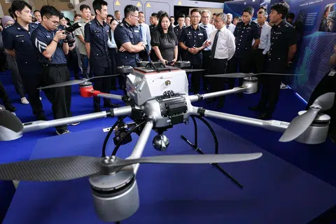Dron ‘Home Team SkyGuardian’ mula beroperasi pada Mei 2026 dari lapan lokasi, termasuk Tuas dan Pulau Brani.