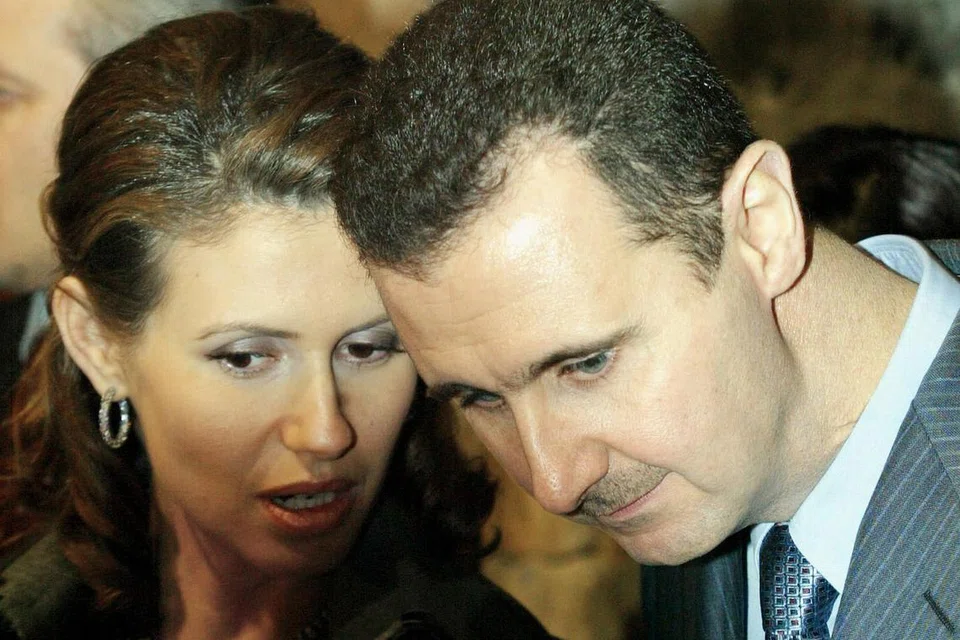 Mantan Presiden Syria, Encik Bashar al-Assad, bersama isterinya, Cik Asma al-Assad.