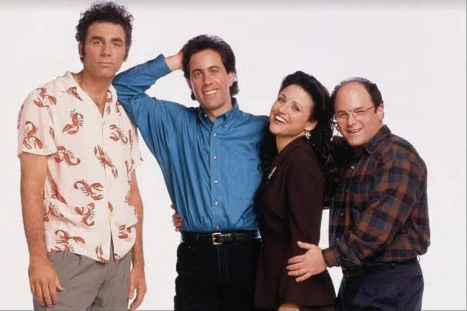 WATAK-WATAK MENARIK: Pelakon 'Seinfeld' (dari kiri) terdiri daripada Michael Richards, Jerry Seinfeld, Julia Louis-Dreyfus, dan Jason Alexander. - Foto ROLLINGSTONE.