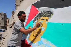 Palestine, Gaza, mural, Lamine Yamal, United States, Board of Peace, Lembaga Keamanan, Hamas