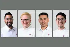 Dari kiri: Pakar bedah pergigian, Dr Faisal Abdul Aziz; pengarah urusan MORROW, Encik Daniel Liu; pengarah di Chye Thiam Maintenance, Dr Adrian Ang; dan peguam Encik Marshall Lim.