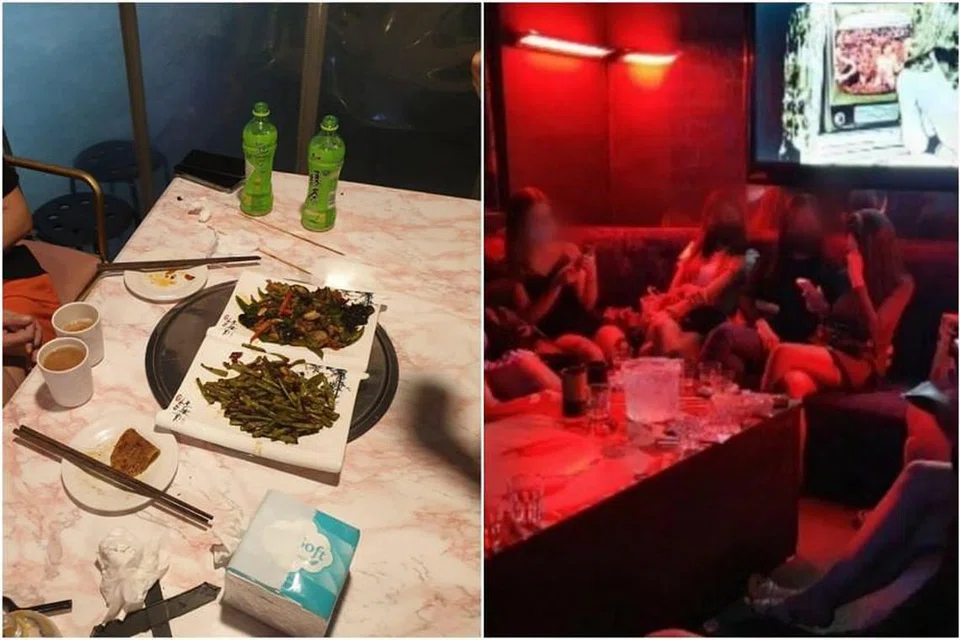 Cawangan tersebut akan disaman kerana telah melakukan kesalahan seperti melanggar langkah jarak selamat atau menyediakan arak selepas 10.30 malam dan dalam satu kes, menyediakan arak dalam botol teh hijau. - FOTO-FOTO: STB 