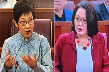 ISU KENYATAAN DI PARLIMEN: Cik Fu (kiri) berkata sekiranya Cik Lim (kanan) mengulangi perbuatannya di Parlimen, beliau akan merujuk hal itu kepada Jawatankuasa Hak Istimewa.