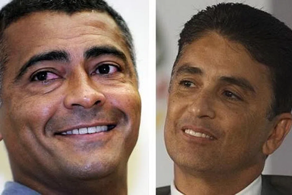 BERTUKAR PERANAN: Romario (kiri) mendapat kerusi Dewan Senat dan Bebeto menang kerusi Parlimen Rio de Janeiro. - Foto fail/FIFA