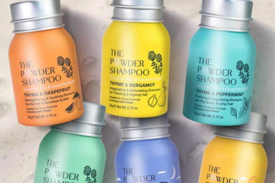 Bahan mandian serbuk, The Powder Shampoo.