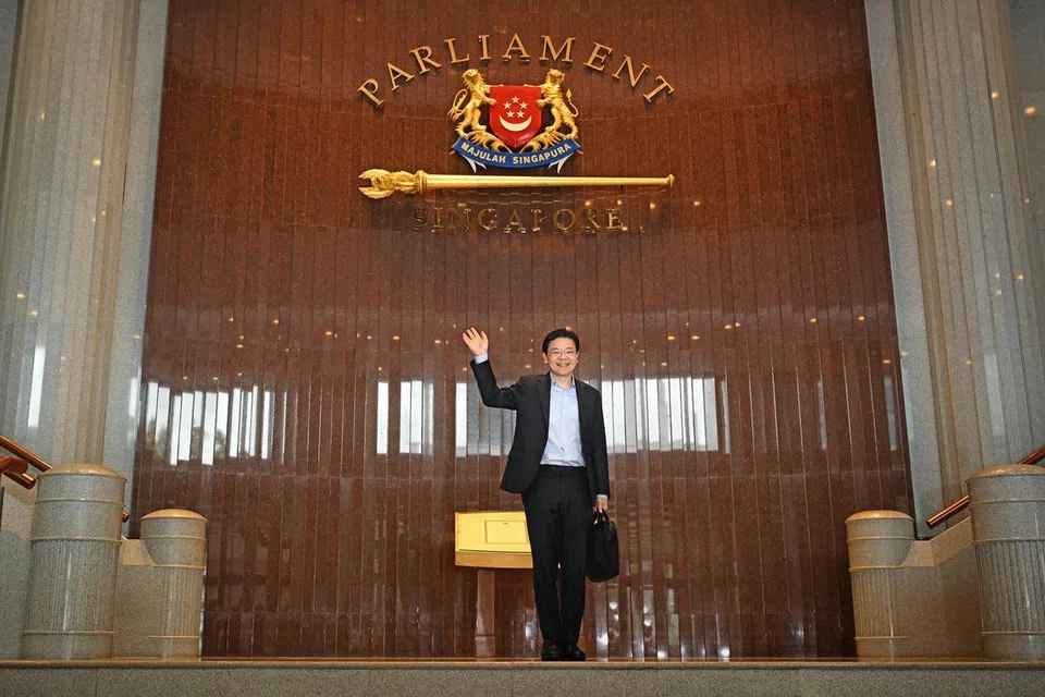 Perdana Menteri dan Menteri Kewangan, Encik Lawrence Wong, membentangkan ucapan Belanjawan 2025 pada 18 Februari di Parlimen.