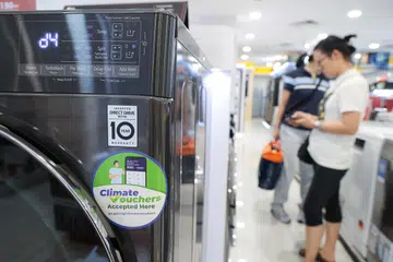 Baucar Iklim boleh digunakan untuk membeli 10 jenis peralatan isi rumah yang menjimatkan tenaga serta air. Ia boleh digunakan hingga 31 Disember 2027.