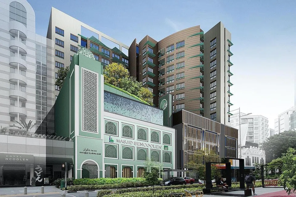 HARAP SUMBANGAN RAMAI: Masjid Bencoolen, apabila siap nanti, akan tersergam indah (gambar atas). Bagaimanapun, ia masih memerlukan dana untuk membolehkan usaha peningkatan masjid ini berjalan lancar. - Foto-foto MASJID BENCOOLEN