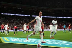 Penyerang England, Harry Kane, bola sepak