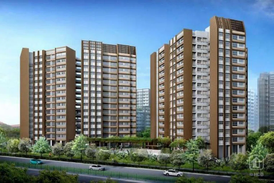 Gambaran artis tentang Buangkok Woods di Hougang.