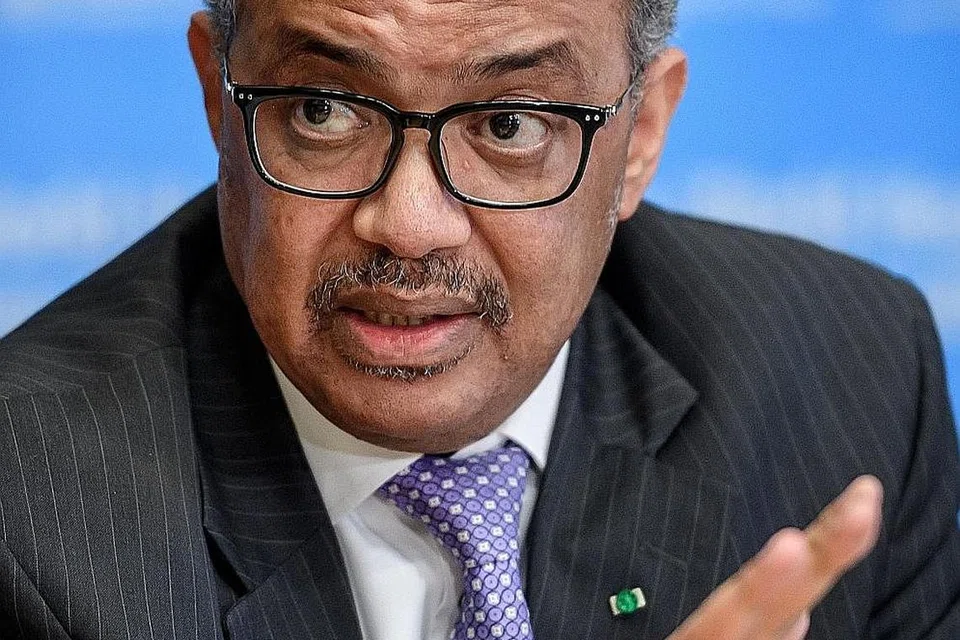 MAHU LANGKAH AKTIF SELURUH NEGARA: Ketua pengarah Pertubuhan Kesihatan Sedunia (WHO), Dr Tedros Adhanom Ghebreyesus, menghadiri sidang media setiap hari di ibu pejabat WHO di Geneva. - Foto AFP