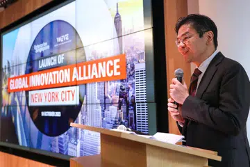 LEBARKAN SAYAP NIAGA: Timbalan Perdana Menteri, Encik Lawrence Wong, melancarkan nod Perikatan Inovasi Global (GIA) baru untuk membantu syarikat tempatan lebarkan sayap ke Amerika Syarikat. 