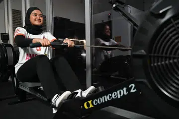 Stesen 1000 meter ‘row’ adalah antara stesen kegemaran Cik Sidrah Sriwaluya, 23 tahun.