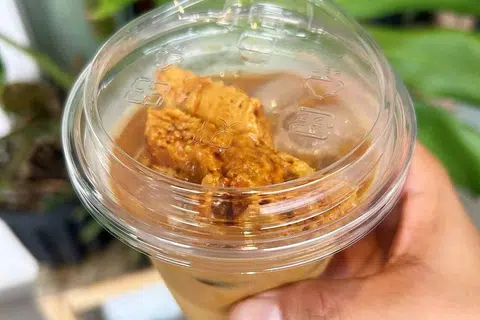 Kopi Iced Honeycomb Oat Latte.