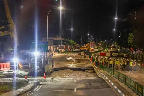 Singapura, sinkhole, kejadian lubang benam, Tanjong Katong, syarikat pembinaan, WSHA, Ohin Construction