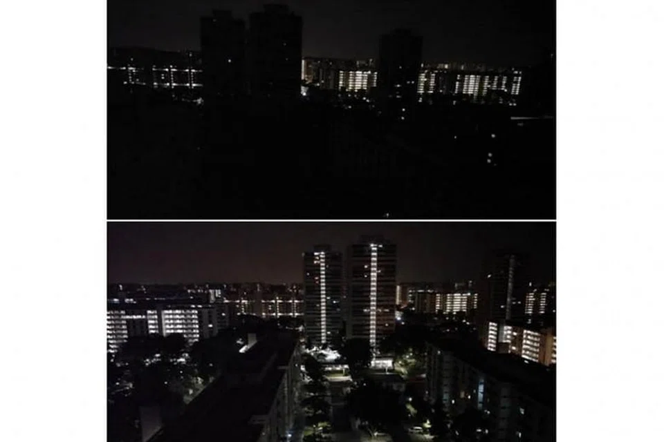 DISELIMUTI KEGELAPAN: Beberapa kawasan di Singapura terjejas dek bekalan elektrik terputus pada awal pagi 18 September 2018.
