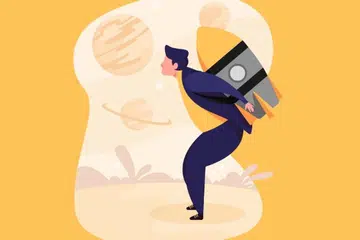 Gambaran seorang yang yakin dengan kemampuannya.