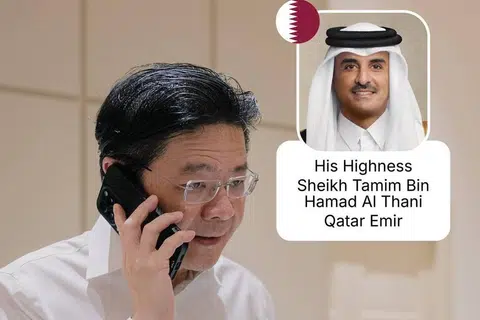 Perdana Menteri, Encik Lawrence Wong, bercakap dengan Amir (Ketua Negara) Qatar Sheikh Tamim bin Hamad Al Thani, pada 8 Mac untuk membincangkan keadaan yang pesat berkembang di Timur Tengah.