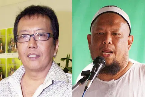 PENULIS LIRIK HEBAT: Allahyarham Loloq (gambar kiri) dan Allahyarham Bob Lokman (gambar kanan) merupakan rakan sekerja yang paling dicari oleh penggubah-penggubah lagu hebat sekitar awal 1980-an, semasa era rok kapak yang memberi kejutan kepada lagu-lagu pop santai 1970-an. - Foto-foto WIKIPEDIA, fail
