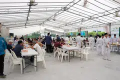 Suasana meriah menyinari jamuan Zikr Rasul anjuran Madrasah Wak Tanjong Al-Islamiah. Foto dirakam sempena acara tersebut pada 2024.