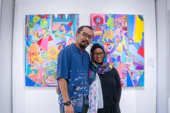 Hasil karya pasangan suami isteri Cik Fazelah Abas dan Encik Dino Hafian merupakan antara karya yang dipaparkan dalam pameran bertemakan ‘Reflection’ di Maya Gallery.