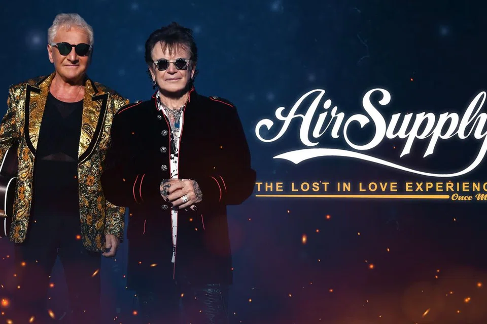 Air Supply yang dianggotai Russell Hitchcock (kiri) dan Graham Russell akan mengadakan konsert di Resorts World Ballroom pada 13 Disember dan mengusahakan projek filem kisah hidup, ‘All Out of Love: The Air Supply Story’ sempena ulang tahun ke-50 band itu.