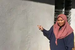 Malaysia, Johor, Segamat, gempa bumi, rekahan, rumah, Kampung Tonjos, Norjihan Selamat